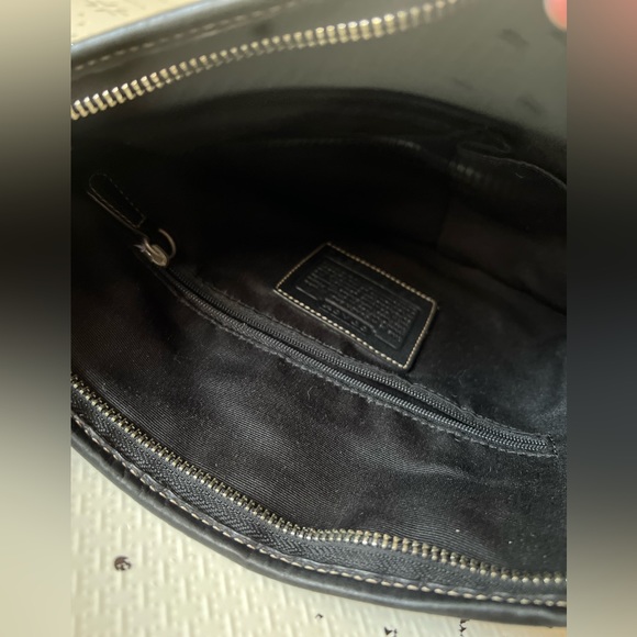 Coach Signature Pattern Leather & Cloth Cross Body Bag - Picture 3 of 7